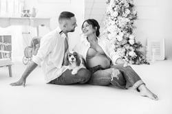 Фотосесия за бременни в черно и бяло Демо снимка 4 - Фото Студио Нана