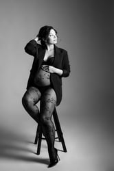 Фотосесия за бременни в черно и бяло Демо снимка 11 - Фото Студио Нана